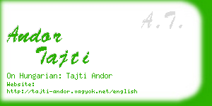 andor tajti business card